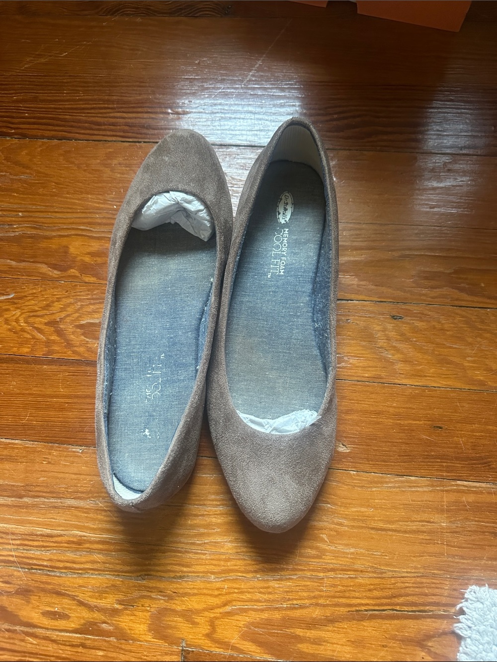Dr Scholls Memory foam cool fit brown flats